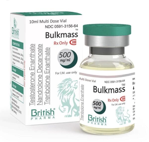 Bulkmass 500 by British Pharma vial and box