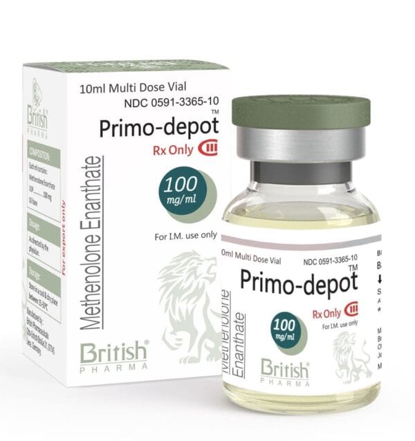 Primo-depot 100 by British Pharma vial and box